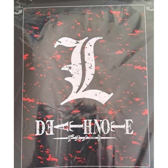 Death Note L Logo New Fleece Throw Gift Blanket L Lawliet Light Yagami Ryuk NIP - Picture 1 of 2